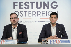 FPÖ-Generalsekretär Christian Hafenecker (l.) und -Sicherheitssprecher Hannes Amesbauer.